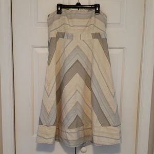 Strapless tan Gap dress